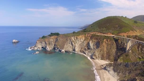 Big Sur Fantastiska Kustlinje Kalifornien Usa Video — Stockvideo