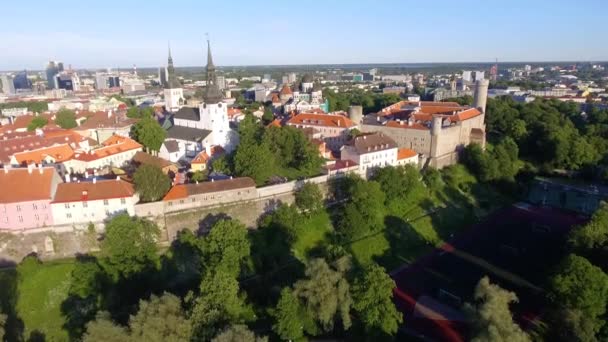 Vista Aérea Tallin Estonia Vídeo — Vídeo de stock