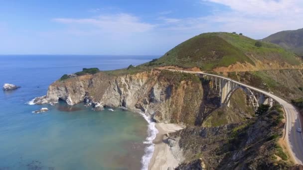 Big Sur Fantastiska Kustlinje Kalifornien Usa Video — Stockvideo