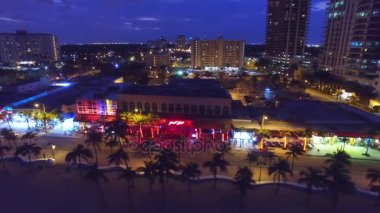 Fort Lauderdale, gece, Florida, ABD Hava görünümünü. Video