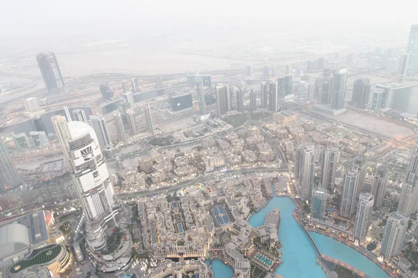 Dubai Dicembre 2016 Veduta Aerea Del Centro Dubai Tramonto Città — Foto Stock