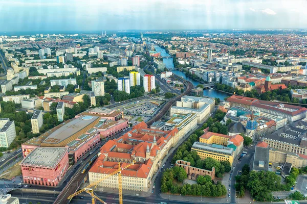 Berlín Alemania Julio 2016 Vista Aérea Del Horizonte Ciudad Berlín — Foto de Stock