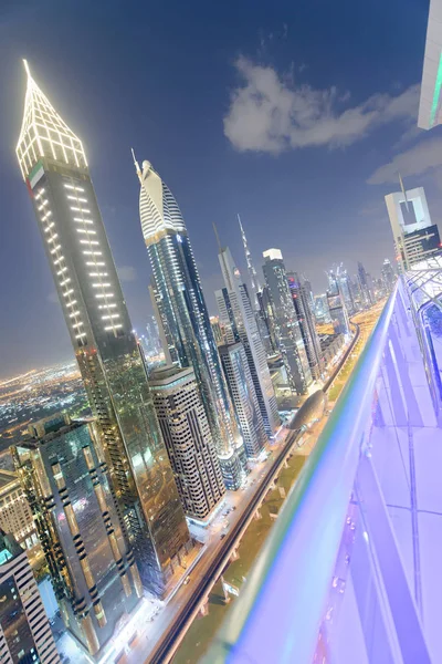 Dubaj Spojené Arabské Emiráty Prosince 2016 Downrtown Panorama Podél Sheikh — Stock fotografie