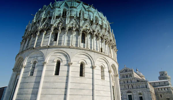 Piazza Dei Miracoli Pisa Dopo Una Tempesta Neve — Foto Stock