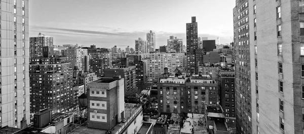 Midtown Manhattan Gratte Ciel Toit Ville Coucher Soleil — Photo
