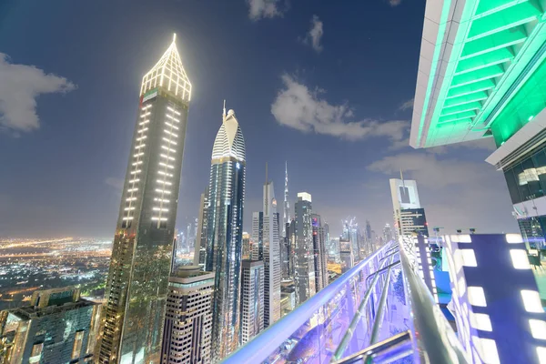Dubai Emirati Arabi Uniti Dicembre 2016 Skyline Downrtown Lungo Sheikh — Foto Stock