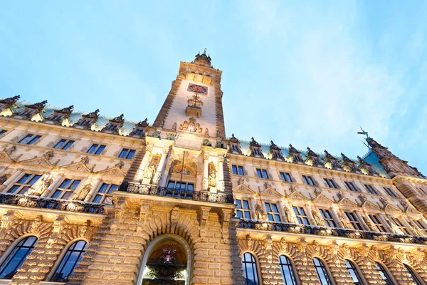 Rathausmarkt Hamburg Eski Belediye Binasına Hamburg Almanya — Stok fotoğraf