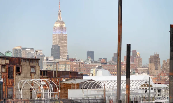 Midtown Manhattan Skyline Νύχτα — Φωτογραφία Αρχείου