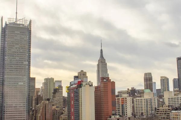 Widok Lotu Ptaka New York City Skyline Stany Zjednoczone — Zdjęcie stockowe