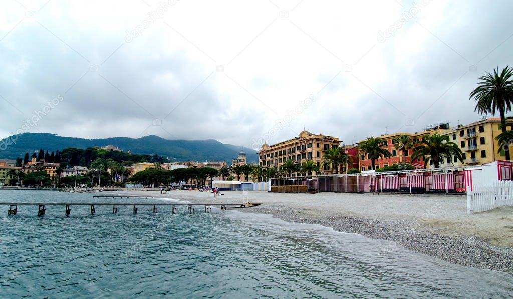 Seaside Landscape of Santa Margherita Ligure in Italy