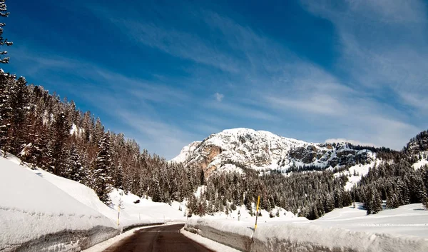Kall Vinter Hjärtat Dolomiterna Veneto Norra Italien — Stockfoto