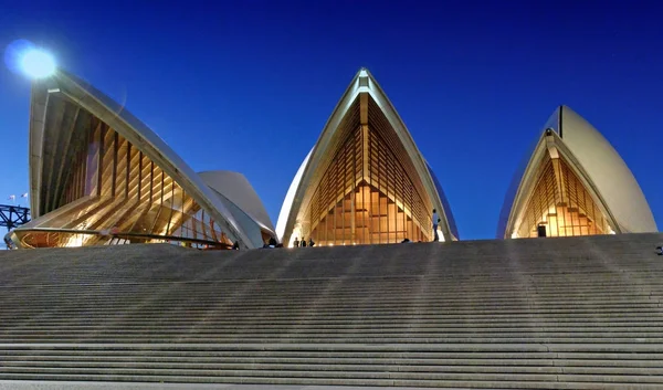 Sydney Harbour Night Nuovo Galles Del Sud Australia — Foto Stock