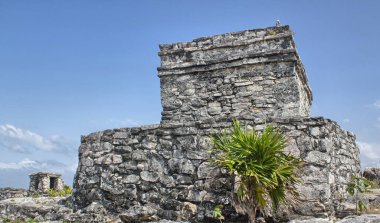 Tulum, Meksika. Antik Maya harabelerini.