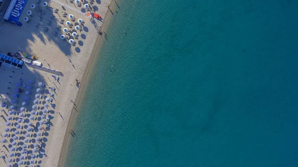 Hermosa Vista Aérea Costa Playas Soverato Verano Calabria Italia — Foto de Stock
