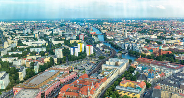 Berlin aerial view in summer season, Germany.