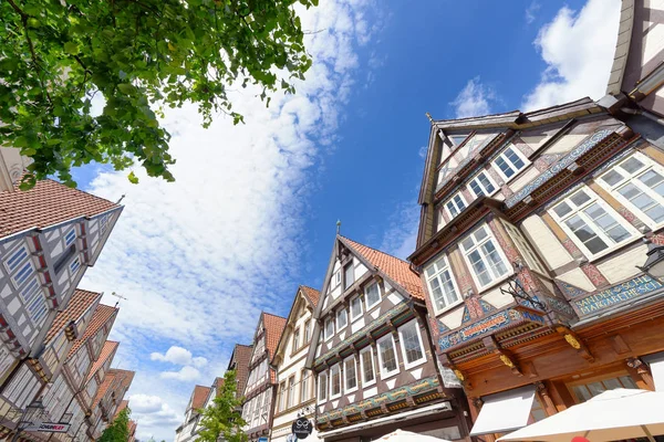 Celle Tyskland Juli 2016 Vackra Gamla Färgglada Byggnader Centrum Celle — Stockfoto