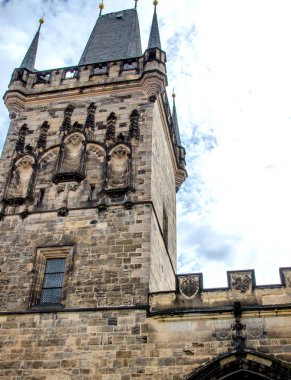 Mimari ayrıntı görünümü Charles Bridge Prag - Çek Cumhuriyeti