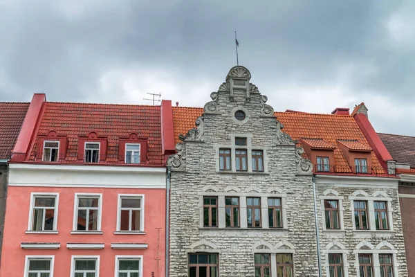 Tallin Binalar Ortaçağdan Kalma Şehir — Stok fotoğraf