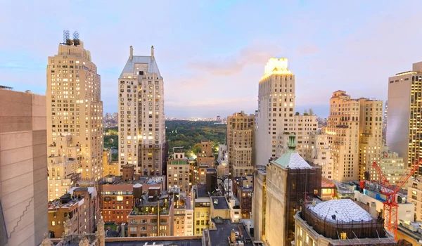 Widok Panoramę Nowego Jorku Piękny Wieczór — Zdjęcie stockowe