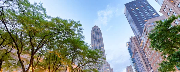 Mrakodrapy New Yorku Páté Avenue Při Západu Slunce New York — Stock fotografie