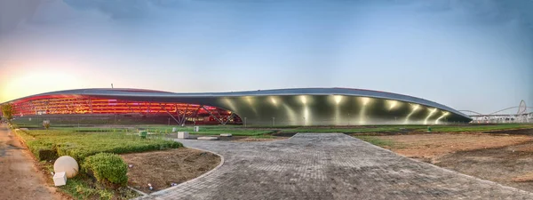 Abu Dhabi Uae December 2016 Panoramic Sunset View Ferrari World — Stock Photo, Image