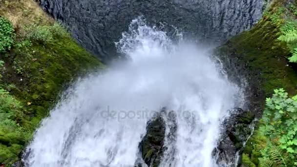 Úžasný Pohled Kaskádové Vodopád Video — Stock video