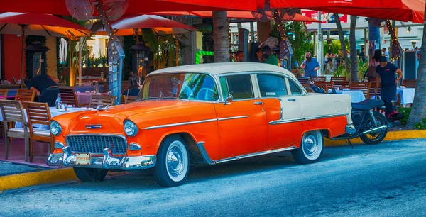 Miami Februar 2016 Altes Auto Geparkt Ocean Drive Ocean Drive — Stockfoto