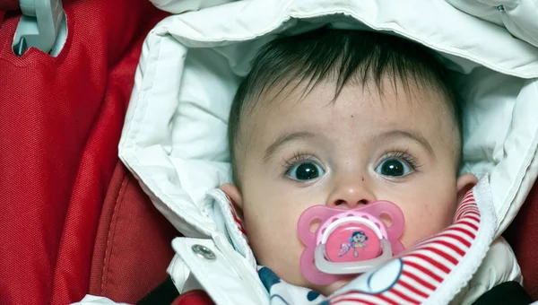 Baby Girl Face Expression Italy — Stock Photo, Image