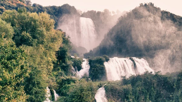 Atemberaubender Blick Auf Marmore Wasserfälle Italien — Stockfoto