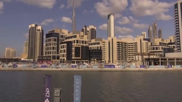 Flygfoto Över Dubai Downtown Skyskrapor Video — Stockvideo