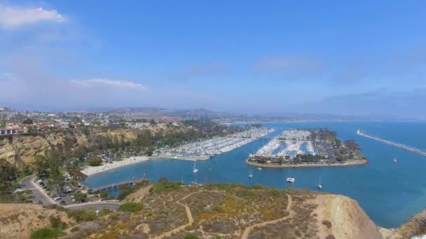 Wspaniała Panorama Antenowe Dana Point California Stany Zjednoczone Ameryki — Wideo stockowe