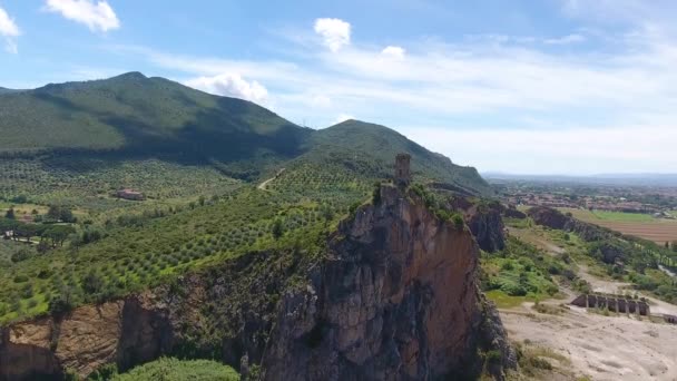 피사, 토스카 공중 보기에서 Caprona 타워 — 비디오