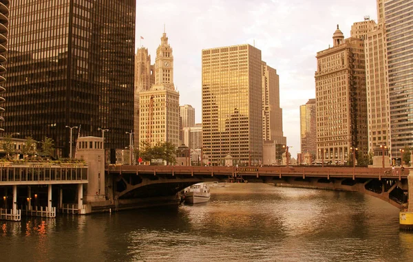 Lichten Kleuren Van Chicago Illinois — Stockfoto