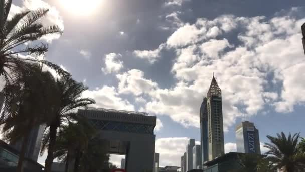 Dubai Downtown Skyscrapers Emirados Árabes Unidos Vídeo — Vídeo de Stock