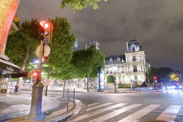 Paris Haziran 2014 Hotel Ville Gün Batımı Görünümü Şehir Her — Stok fotoğraf