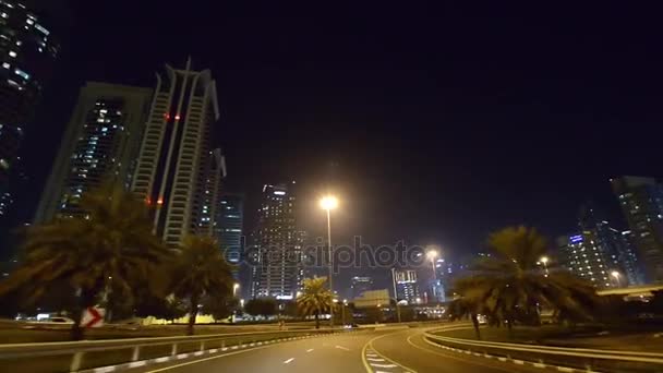 Widok Lotu Ptaka Wieżowce Dubai Marina Zjednoczone Emiraty Arabskie Wideo — Wideo stockowe