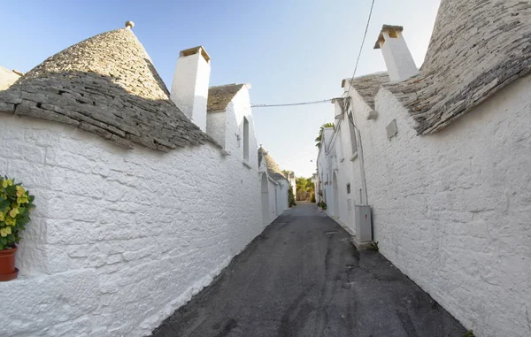 Alberobello Häuser Und Berühmte Trulli Sommer Apulien Italien — Stockfoto