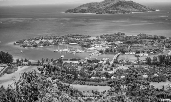 Røde Tak Eden Island Utsikt Seychellene – stockfoto