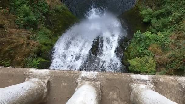 壮观的瀑布 哥伦比亚河峡谷 俄勒冈州 — 图库视频影像