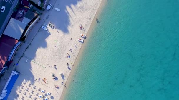 Calabria Talya Video Sahil Şeridinin Havadan Görünümü — Stok video