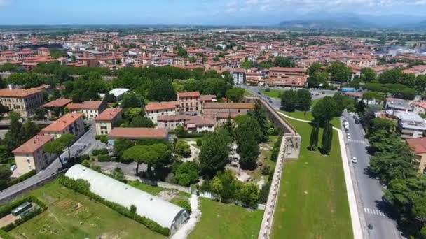 Overhead Panorama Flygfoto Över Pisa Italien Video — Stockvideo