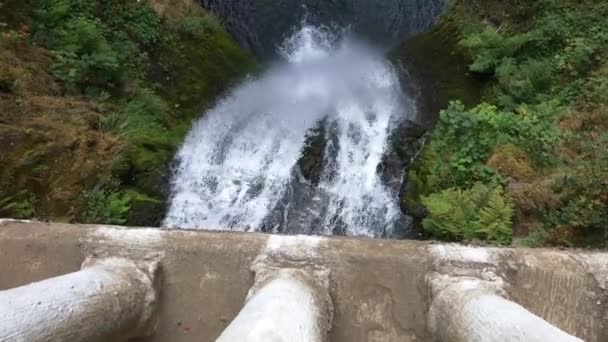 Atemberaubende Aussicht Auf Wasserfall Columbia River Gorge Oregon Vereinigte Staaten — Stockvideo