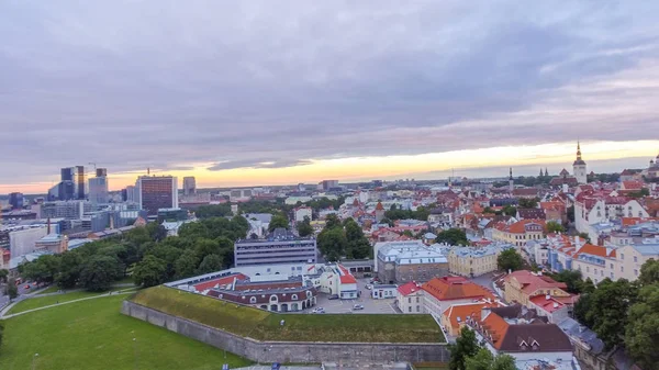 Vista Aérea Tallin Atardecer Estonia —  Fotos de Stock