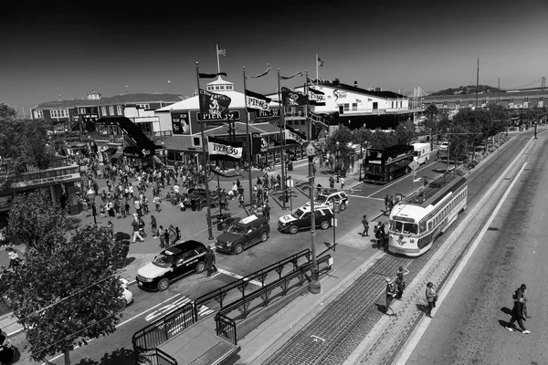 San Francisco August 2017 Tourists Pier San Francisco Attracts Million — Stock Photo, Image