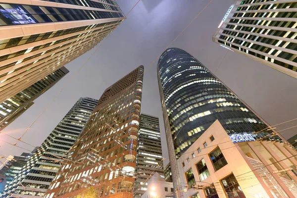 San Francisco August 2017 City Buildings Night San Francisco Attracts — Stock Photo, Image