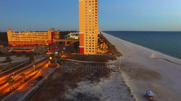 Panoramiczne ptaka Daytona Beach na Florydzie — Wideo stockowe