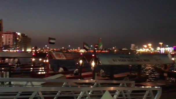 Dubai Creek Ruisseau Eau Salée Situé Dubaï Émirats Arabes Unis — Video
