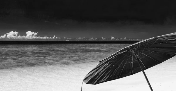 해변에서 우산입니다 — 스톡 사진