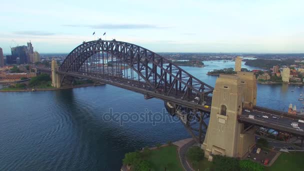 Sydney Harbour Bridge Austrália Vídeo — Vídeo de Stock