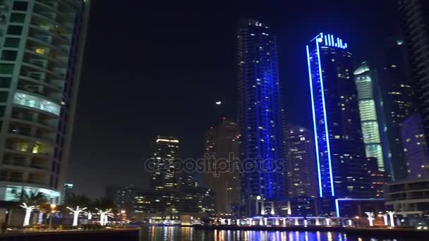Вид Повітря Dubai Marina Skyscrapers Oae Video — стокове відео